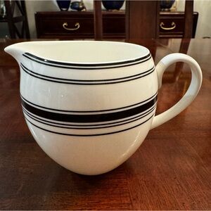 Kate Spade Lenox China St. Kitts Black Stripe White Creamer Dinnerware